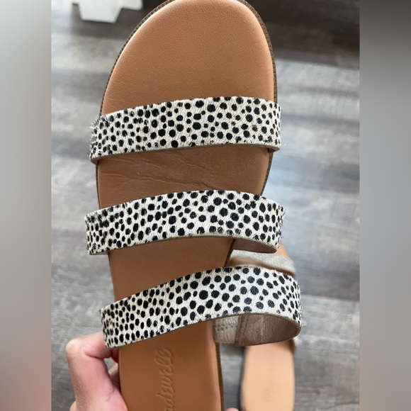 Madewell Ilana Slide Sandal - Spot Dot Calf Hair, Size 6.5 - Picture 2 of 6